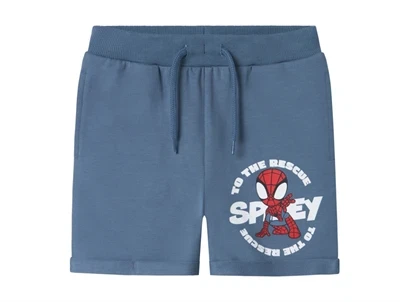 Name It shorts blue mirage med Spider-Man og foldet kant